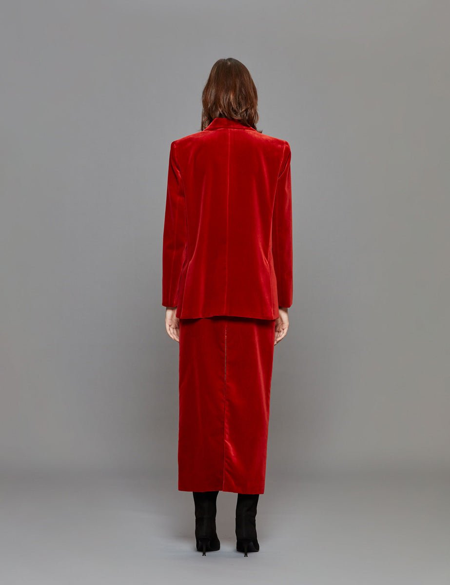 blazer velvet campari - blaze - blazer