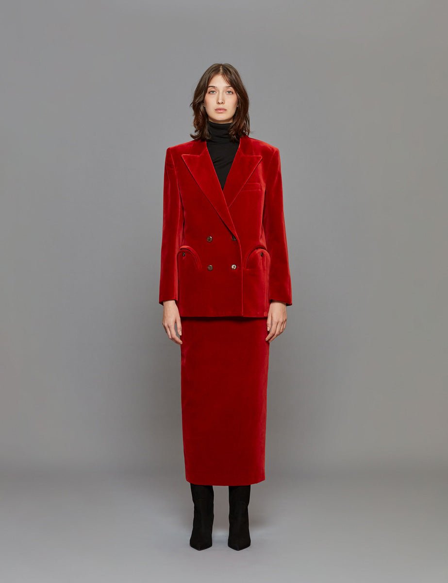 blazer velvet campari - blaze - blazer