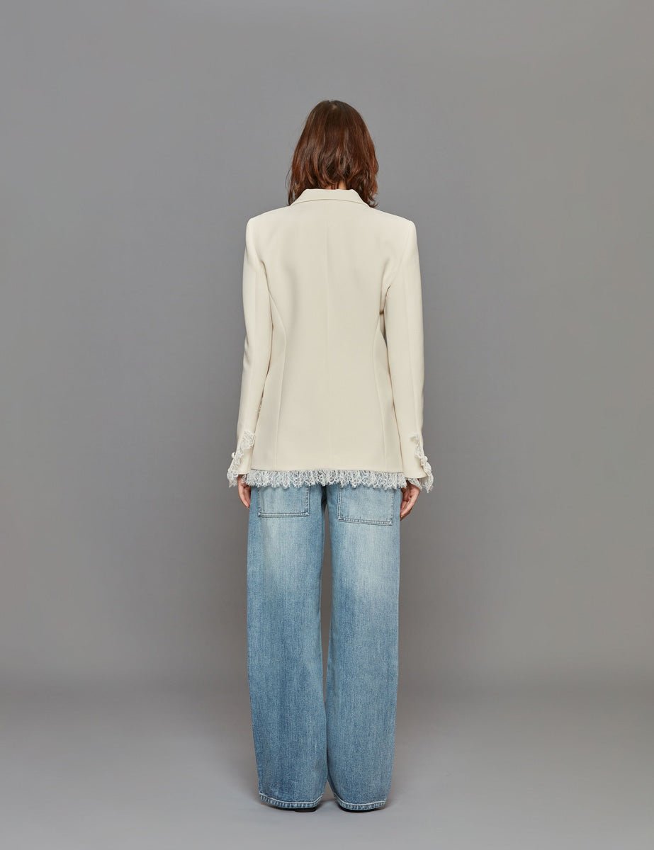 blazer volant pizzo butter - vivetta - blazer