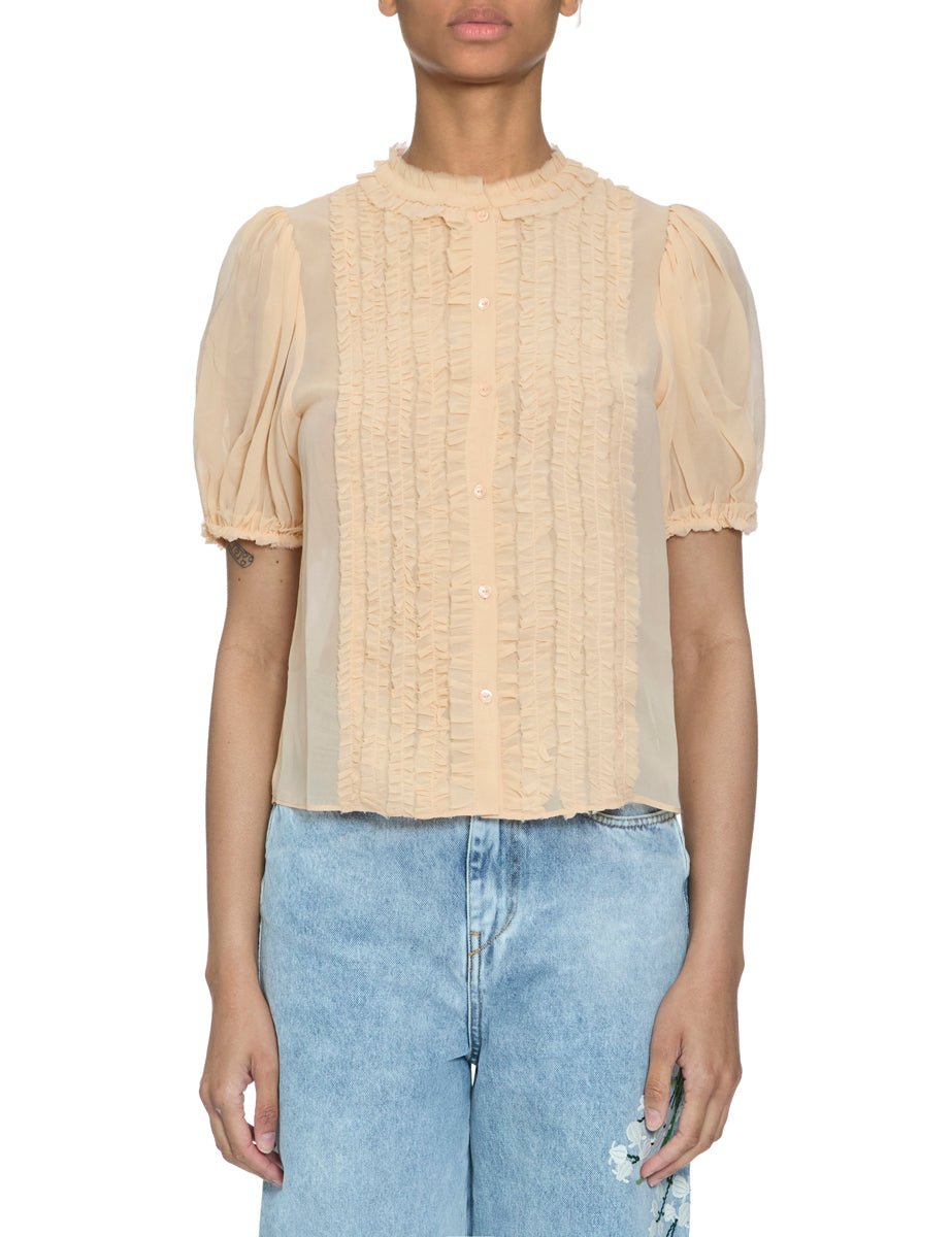 blusa adira manica sbuffo peony - ulla johnson - camicia manica corta
