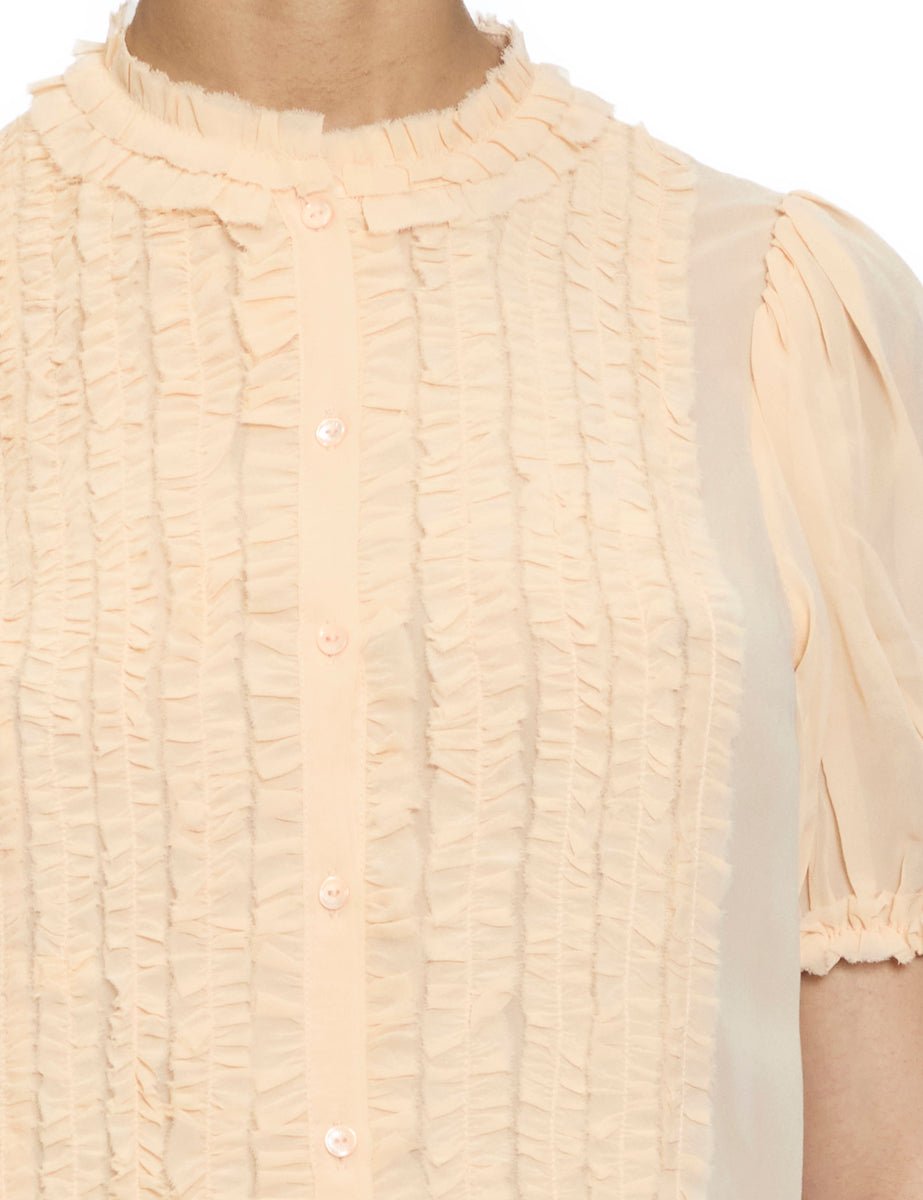 blusa adira manica sbuffo peony - ulla johnson - camicia manica corta