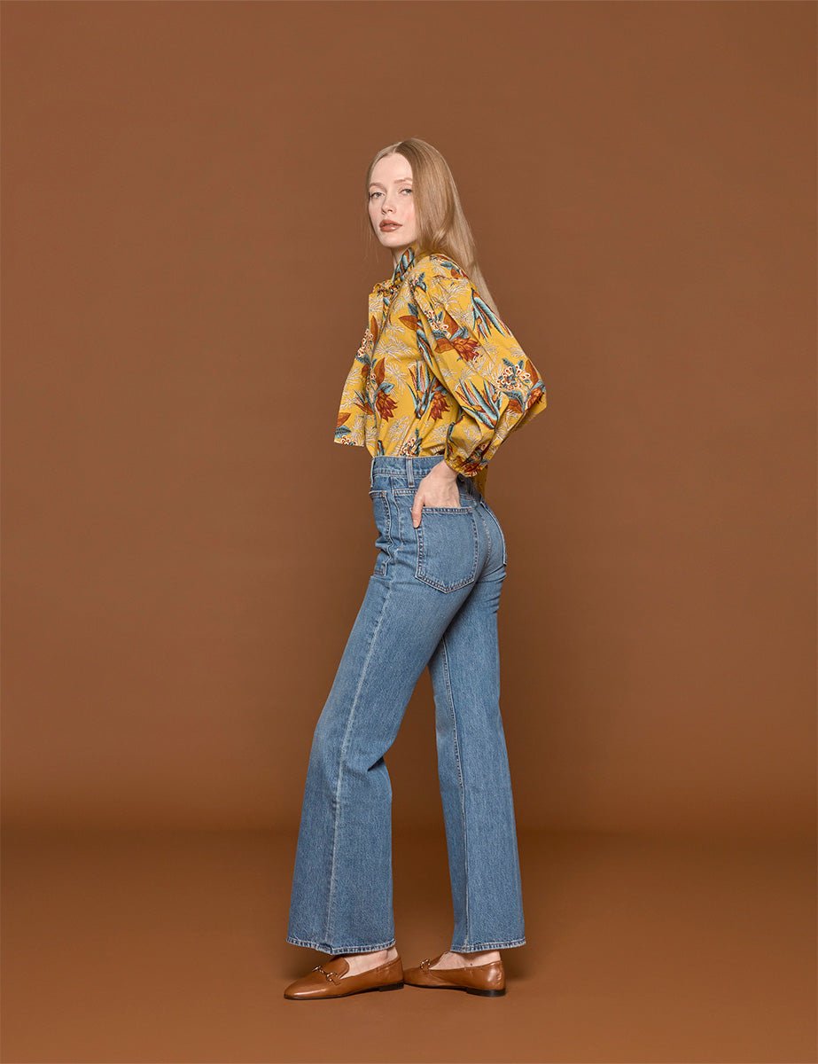 blusa alberta marigold - ulla johnson - camicia manica lunga