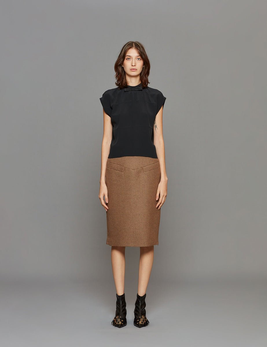 blusa fiocchetto nero - n21 alessandro dell'acqua - camicia manica corta