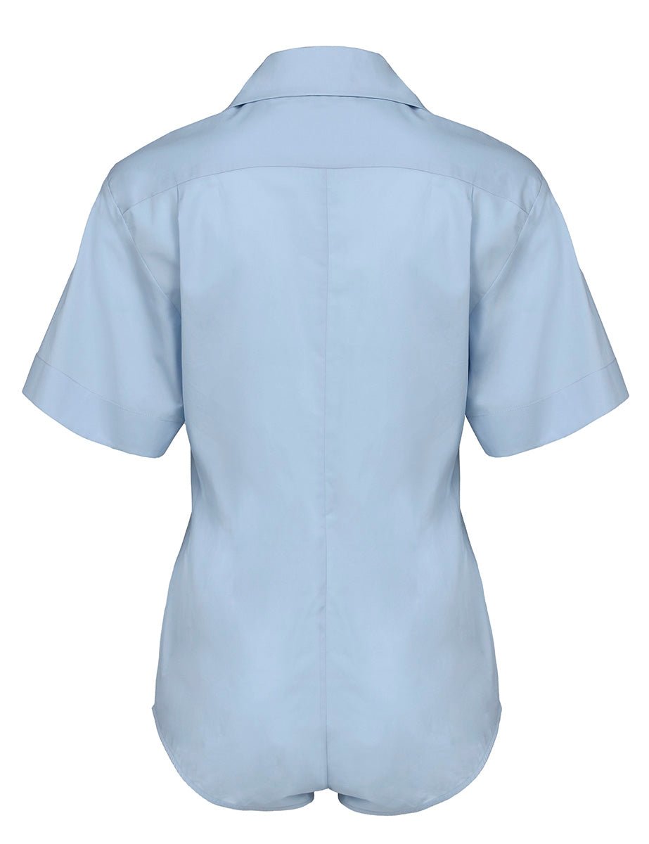 body cotone taschine azzurro - n21 alessandro dell'acqua - body