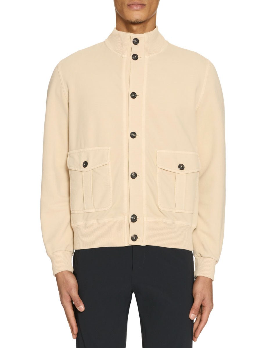 bomber bottoni jersey piquet alba - circolo 1901 - giacca