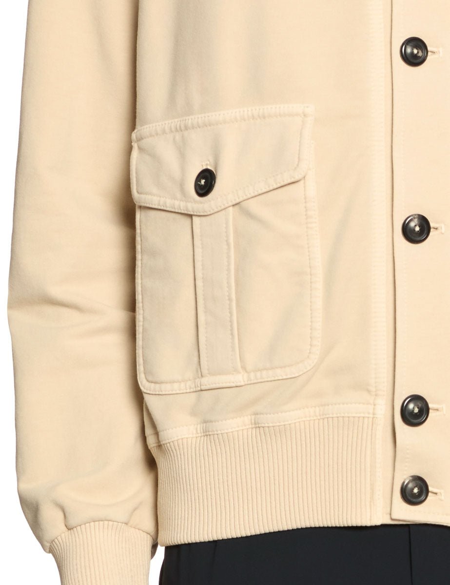 bomber bottoni jersey piquet alba - circolo 1901 - giacca