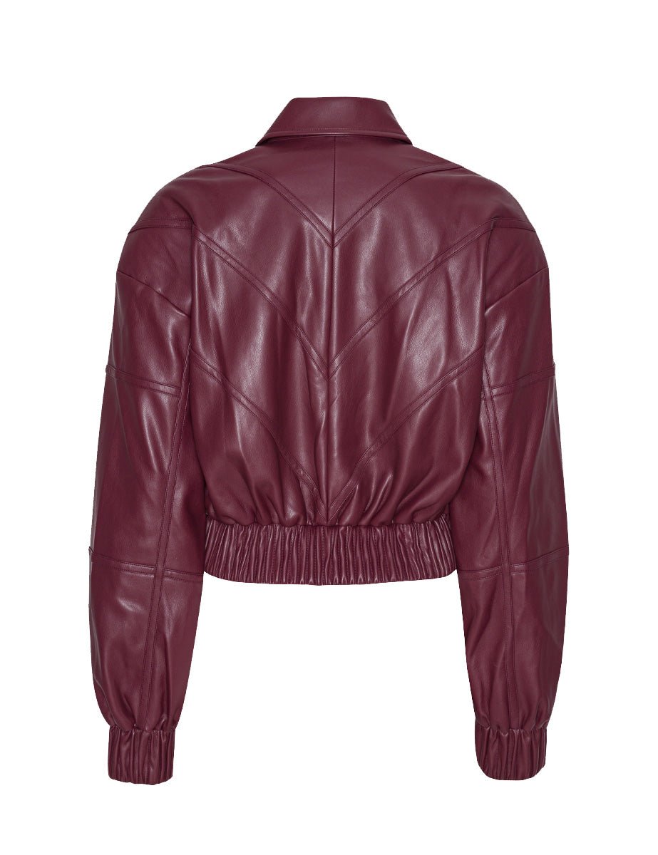 bomber ecoleather zinfandel bordeaux - rotate - bomber