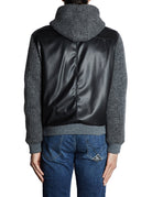 bomber ecopelle panno nero - bob - giacca
