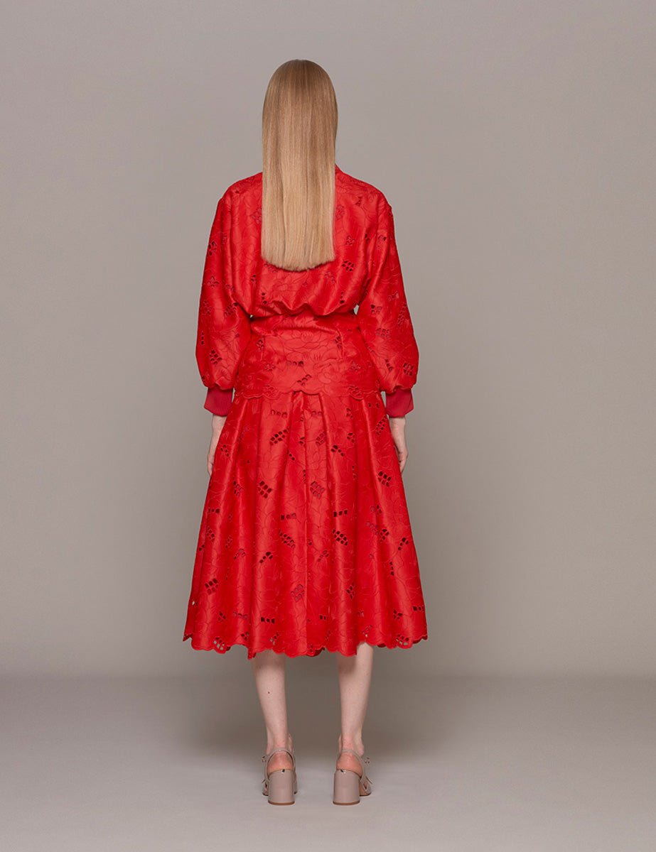 bomber fit vita macrame rosso - vivetta - bomber