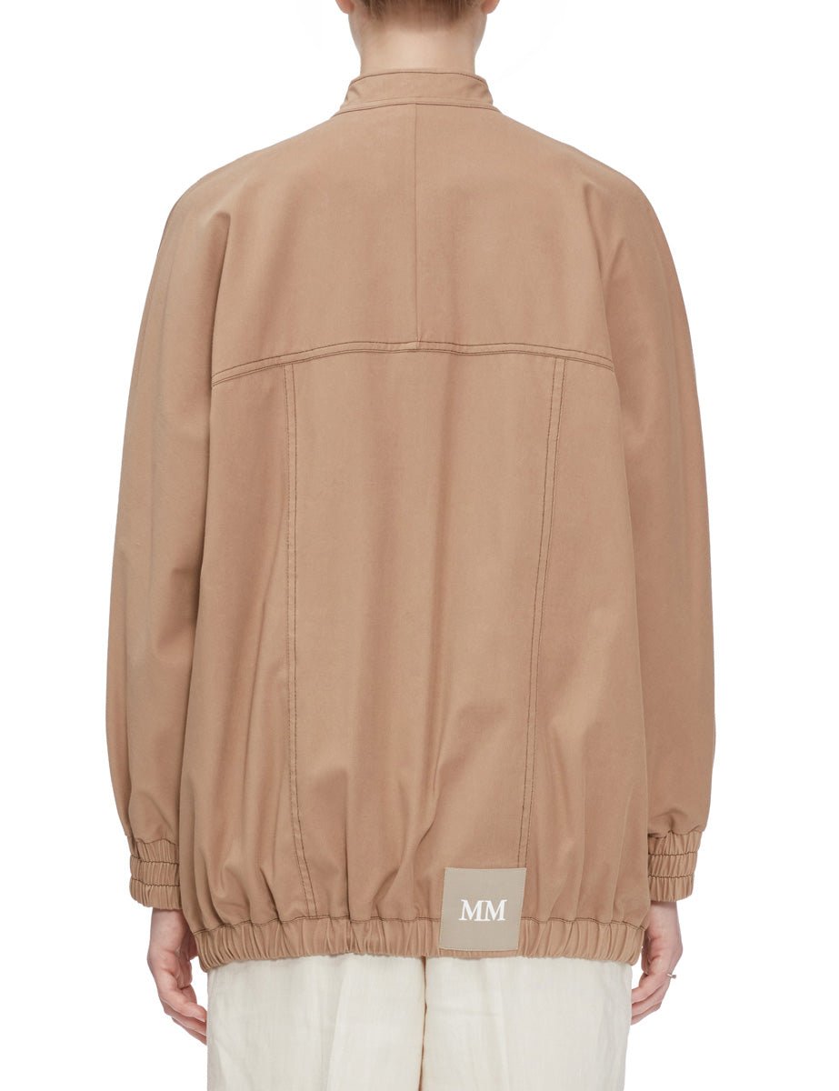 bomber jersey effetto denim cammello - max mara leisure - bomber
