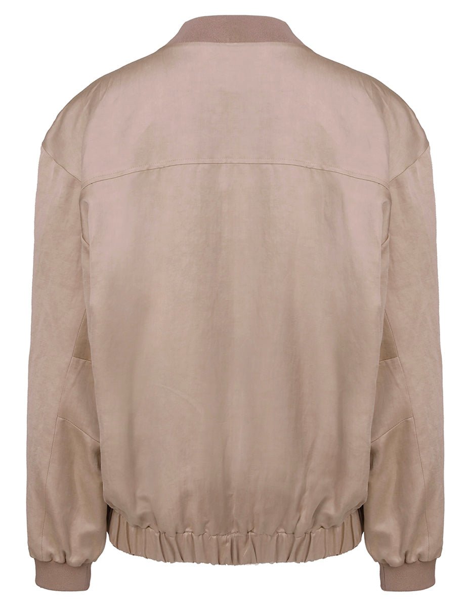bomber lino cupro nude - alysi - bomber