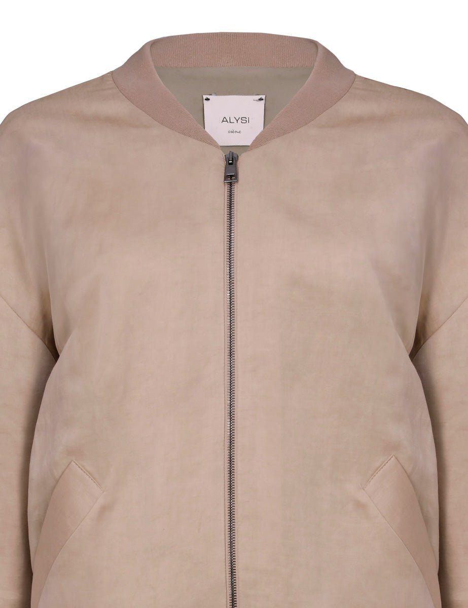 bomber lino cupro nude - alysi - bomber