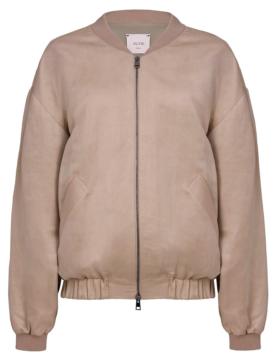 bomber lino cupro nude - alysi - bomber
