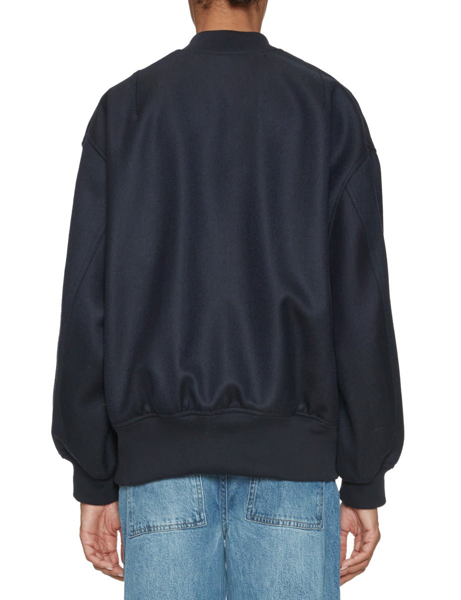 bomber over grisaglia blu navy - blufrida - bomber