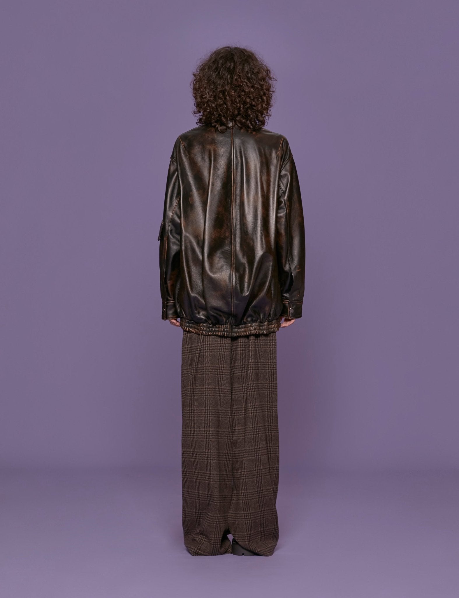 bomber oversized aviatore marrone - tibi - bomber