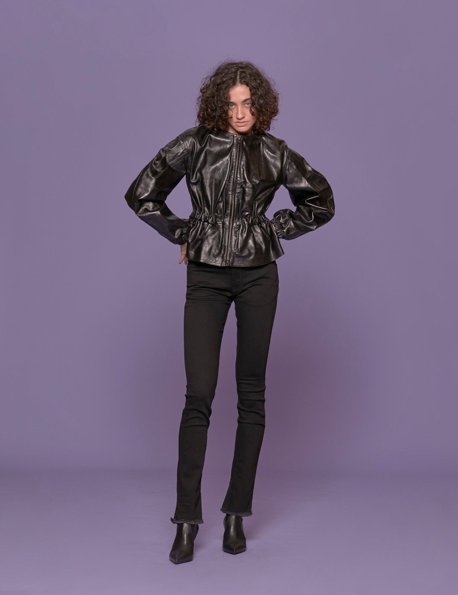 bomber pelle nero - ulla johnson - bomber