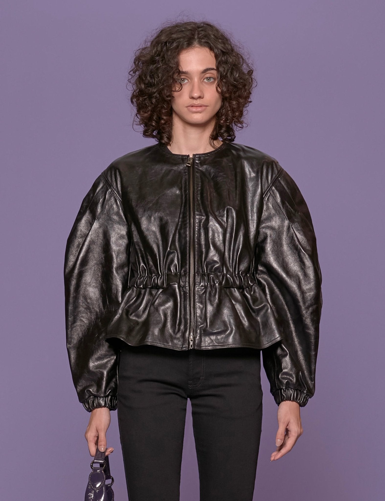 bomber pelle nero - ulla johnson - bomber