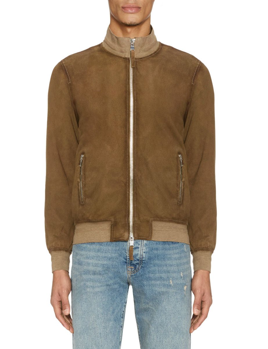 bomber quentin camoscio stone - the jack - giacca