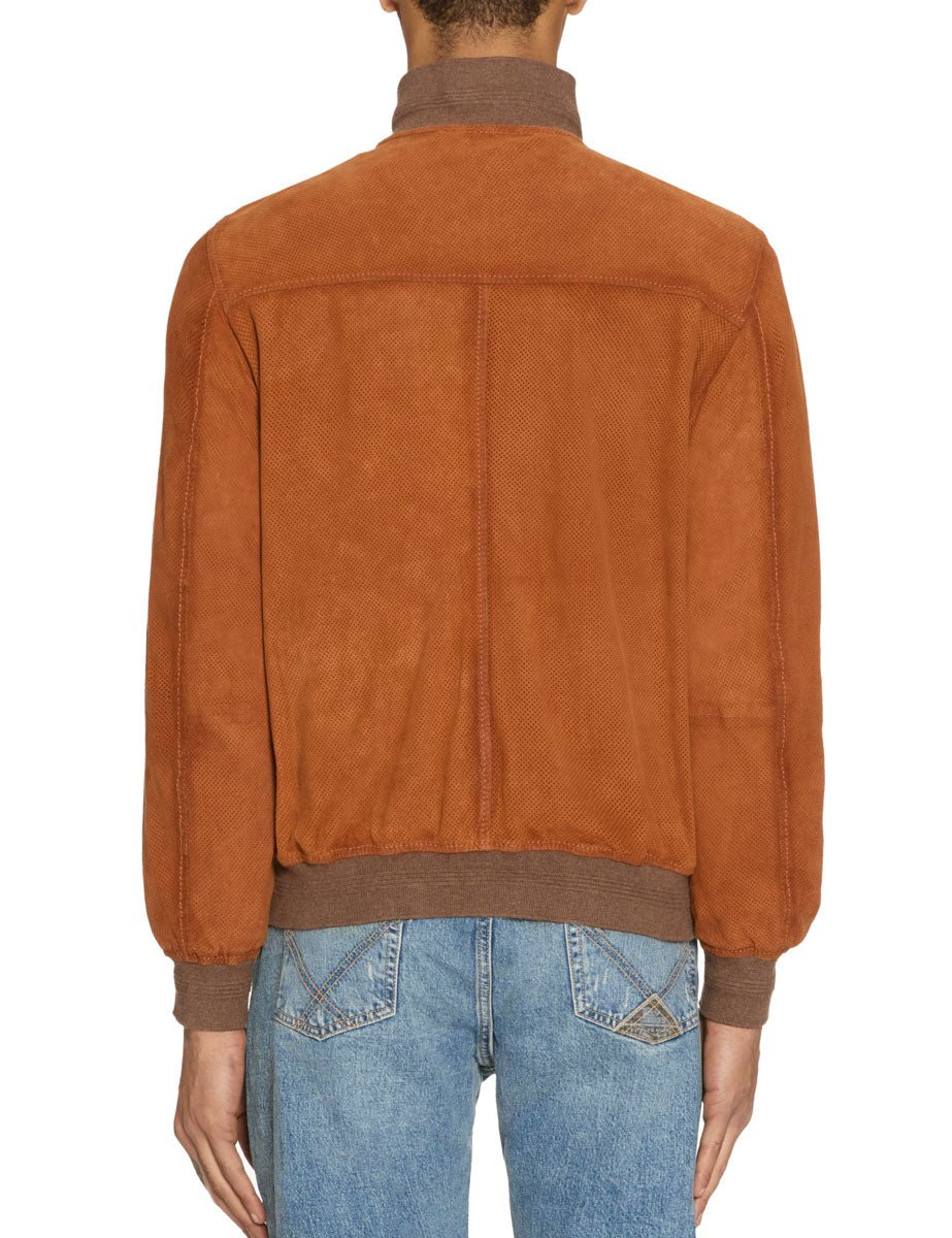 bomber quentin camoscio tangerine - the jack - giacca