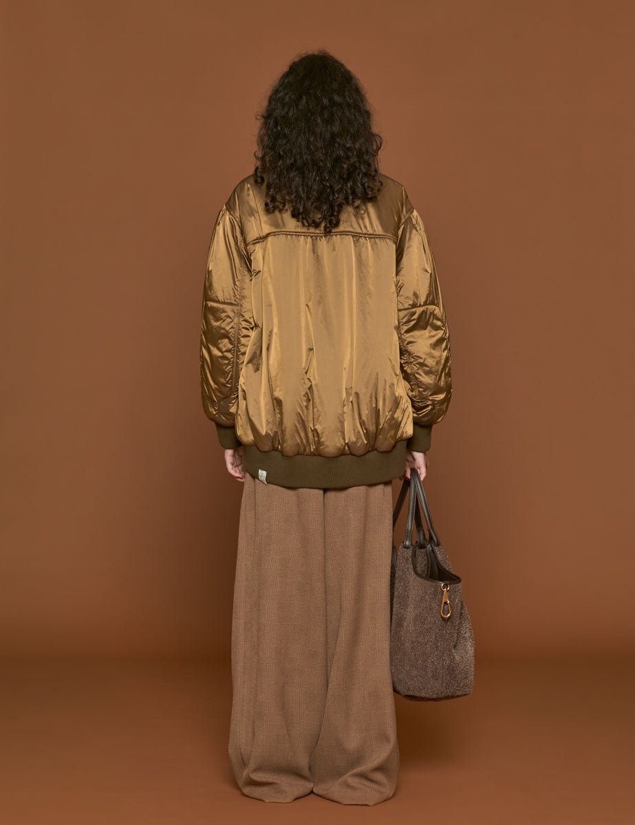 bomber shiny nylon muschio - t_coat - bomber