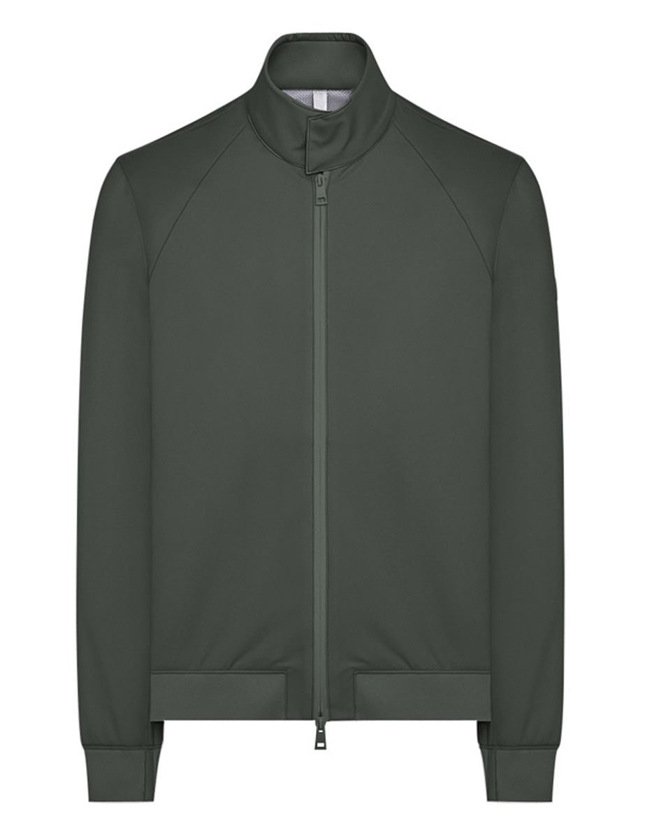 bomber tessuto tecnico nylon stretch verde oliva - duno - giacca