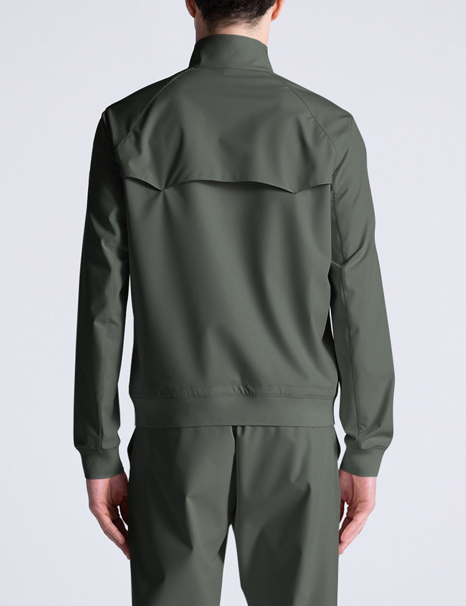 bomber tessuto tecnico nylon stretch verde oliva - duno - giacca