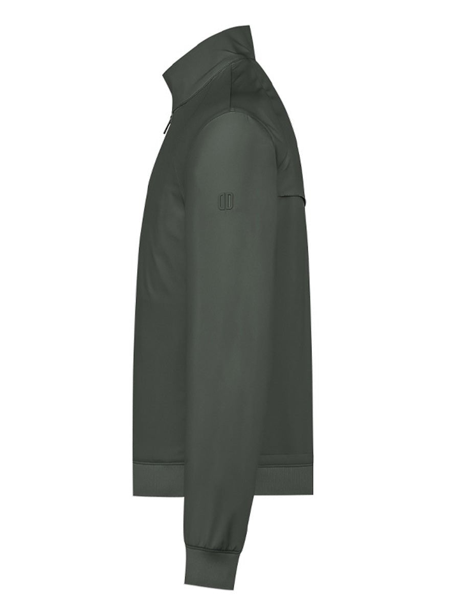 bomber tessuto tecnico nylon stretch verde oliva - duno - giacca