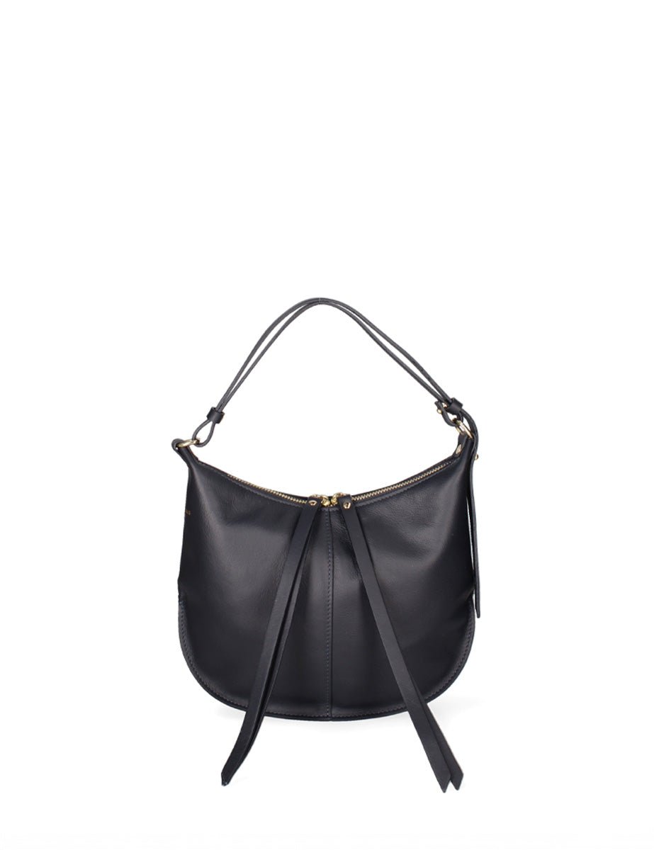 borsa a mano cerniera lacci blu navy - my best bag - shopper