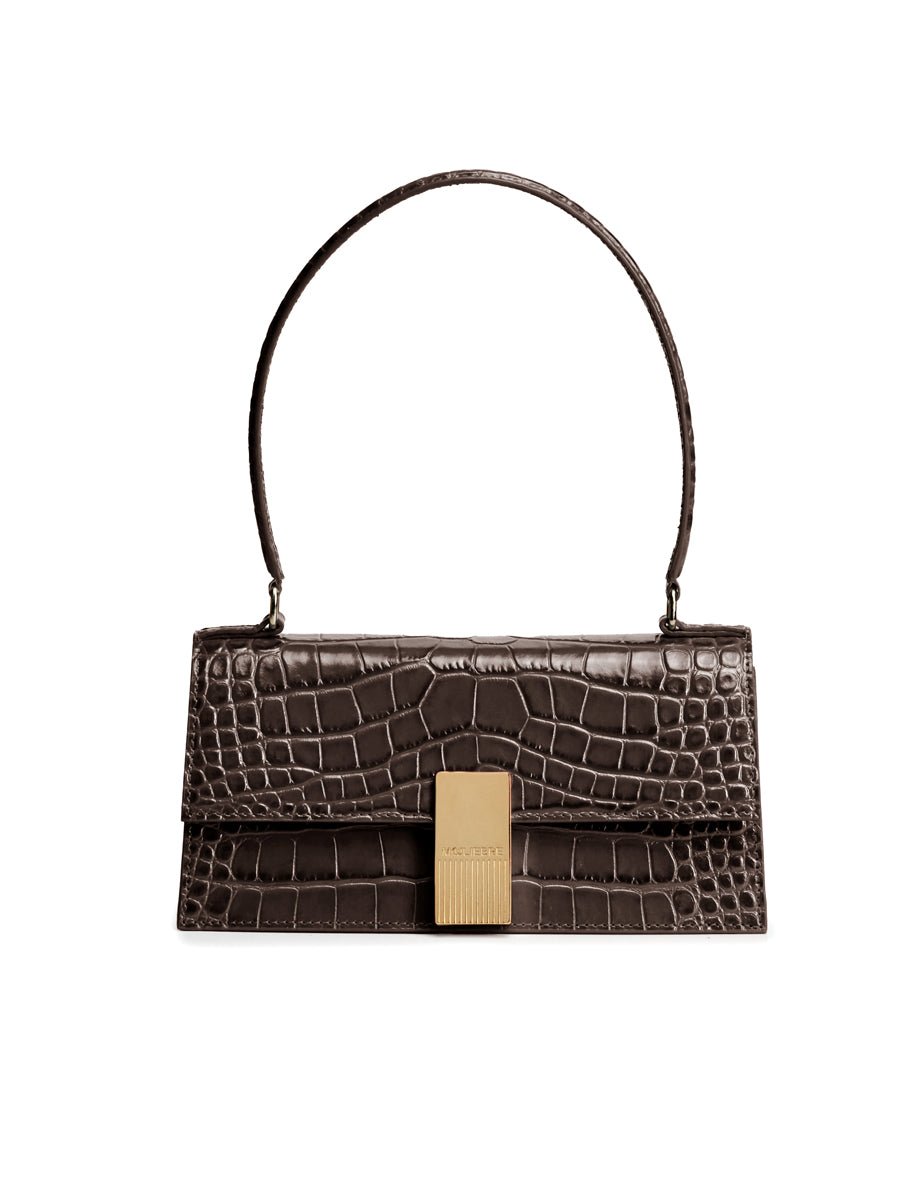 borsa baguette stampa cocco brown - mouliebre - clutch