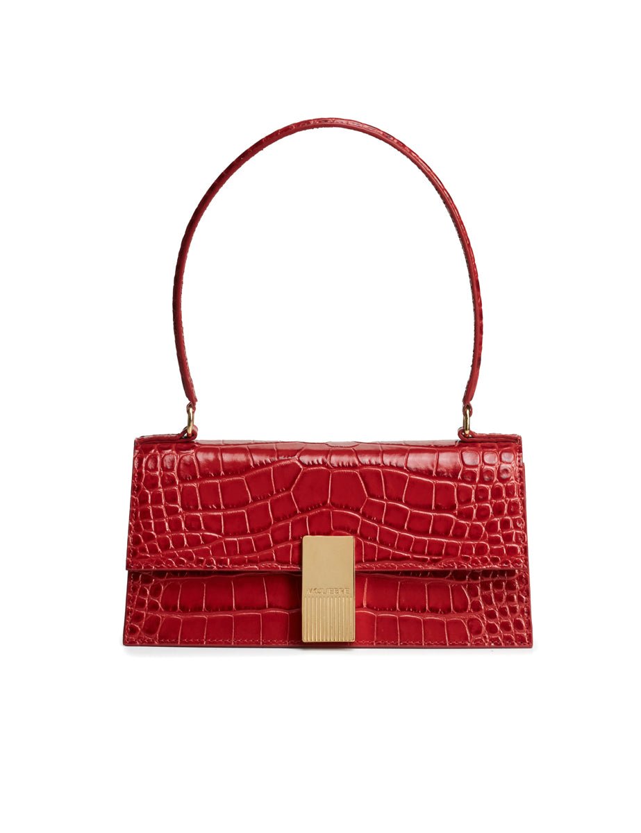 borsa baguette stampa cocco rubino - mouliebre - clutch