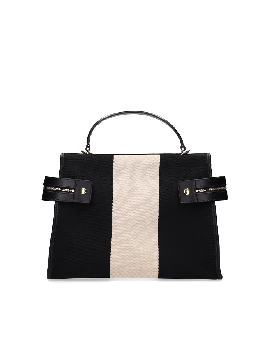 borsa bauletto zip fantasia black - my best bag - shopper
