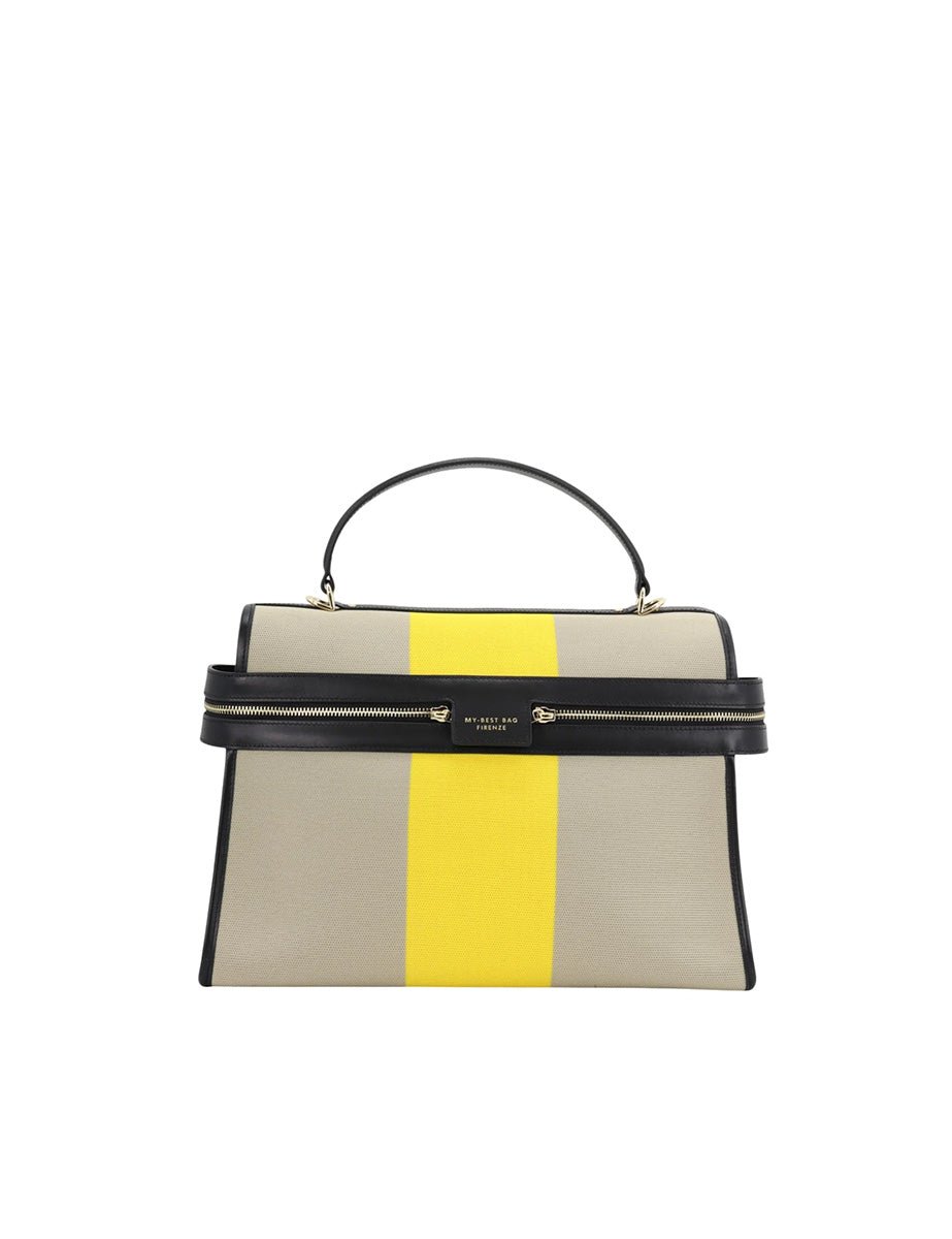 borsa bauletto zip fantasia sabbia - my best bag - shopper