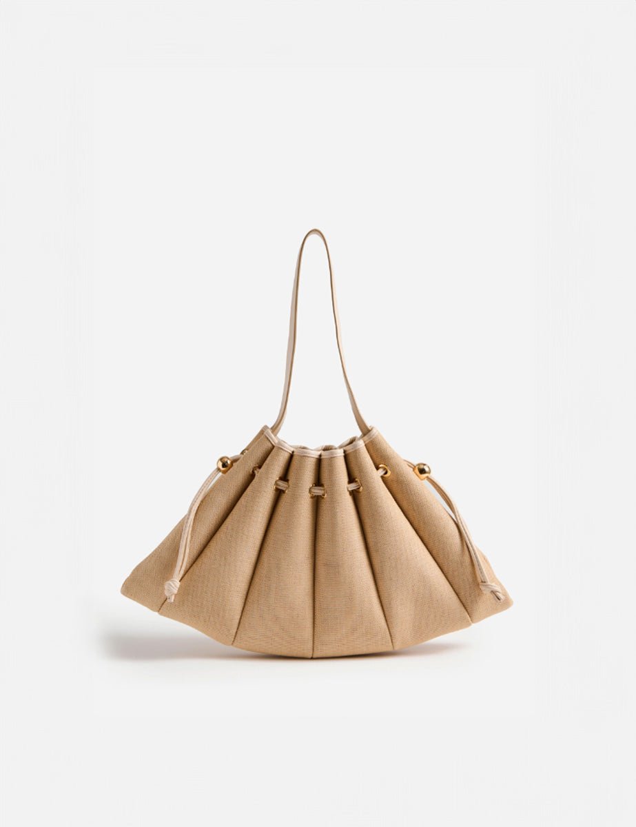 borsa calipso straw shell - the moire - clutch
