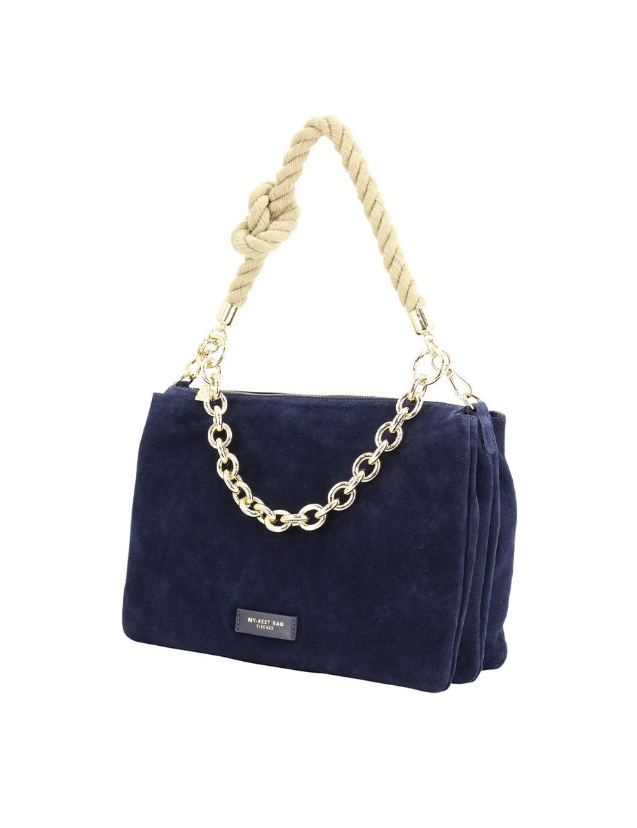 borsa corda big blu notte - my best bag - clutch