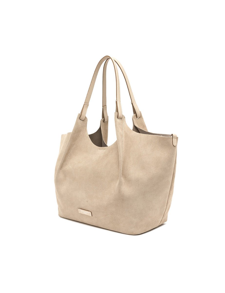 borsa dua big pelle nude - gianni chiarini - shopper