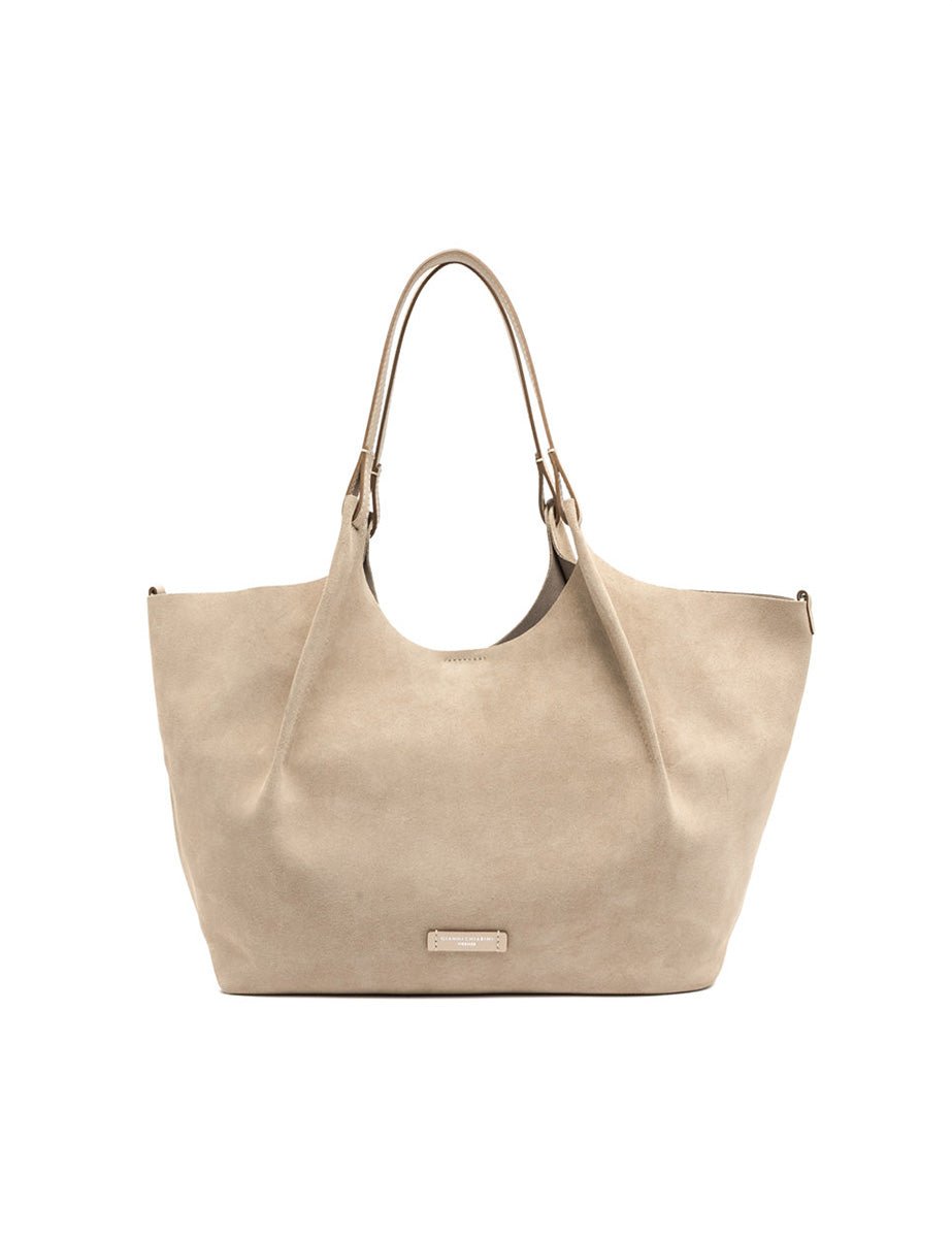 borsa dua big pelle nude - gianni chiarini - shopper