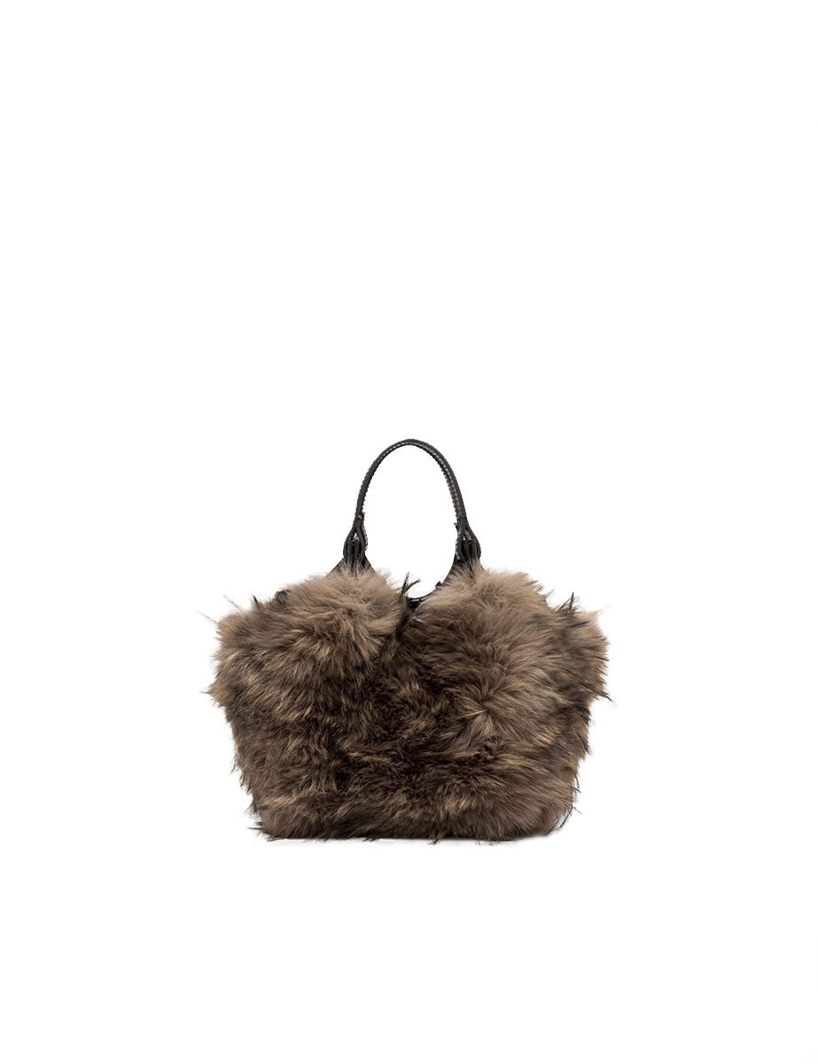borsa dua ecofur espresso - gianni chiarini - clutch