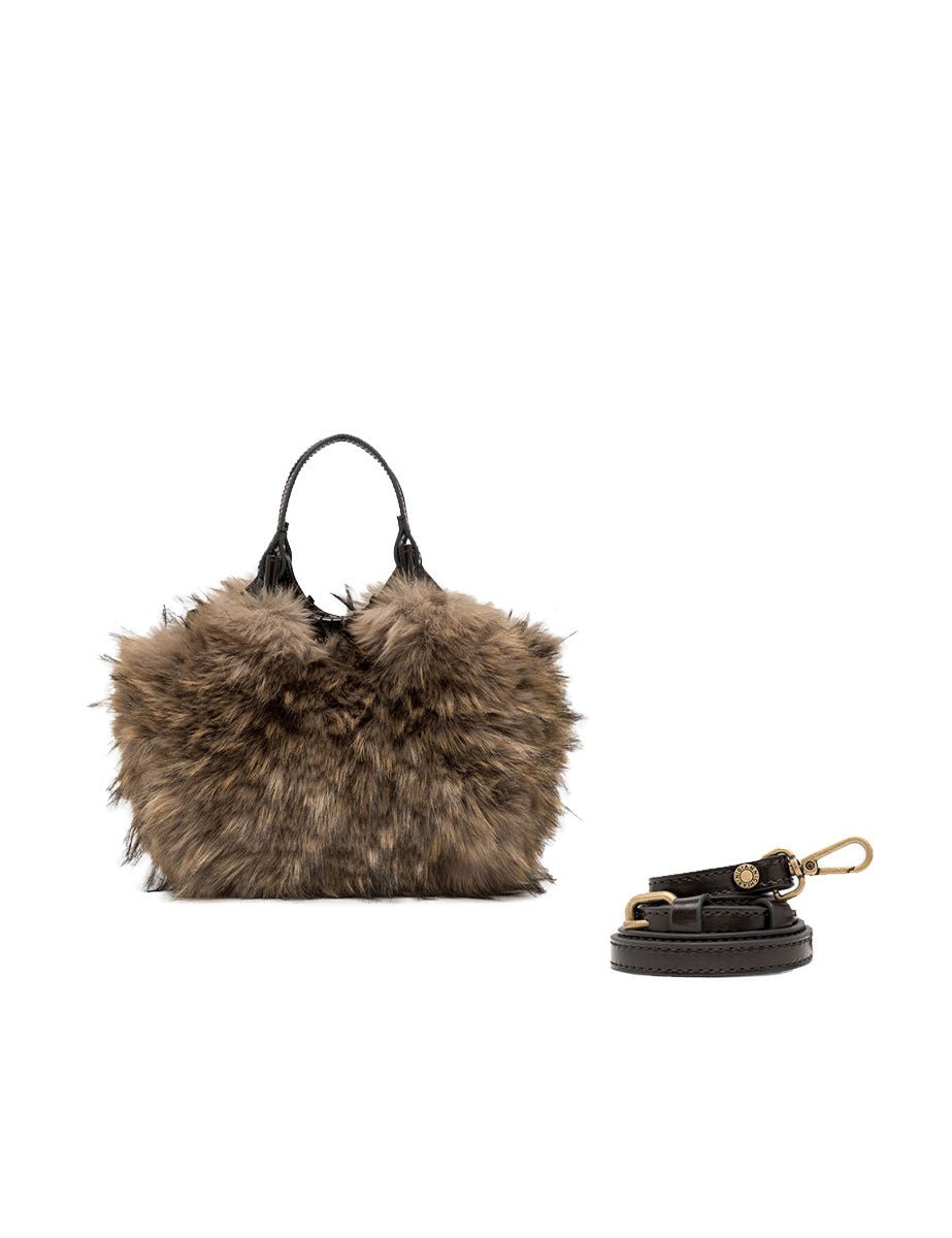 borsa dua ecofur espresso - gianni chiarini - clutch
