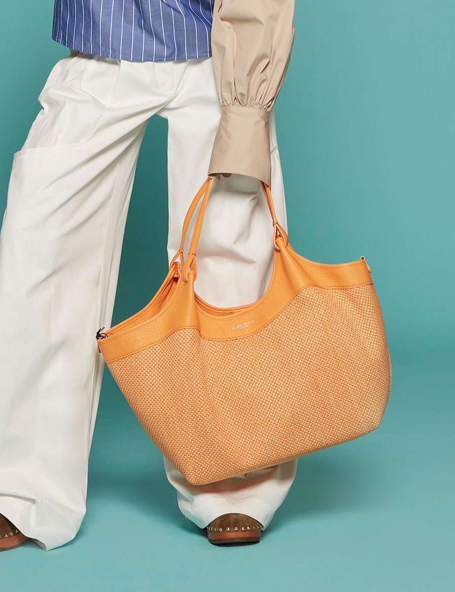 borsa dua flame orange - gianni chiarini - shopper