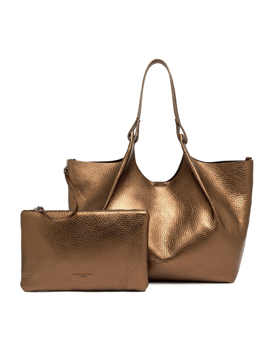 borsa dua pelle toasted moro - gianni chiarini - shopper