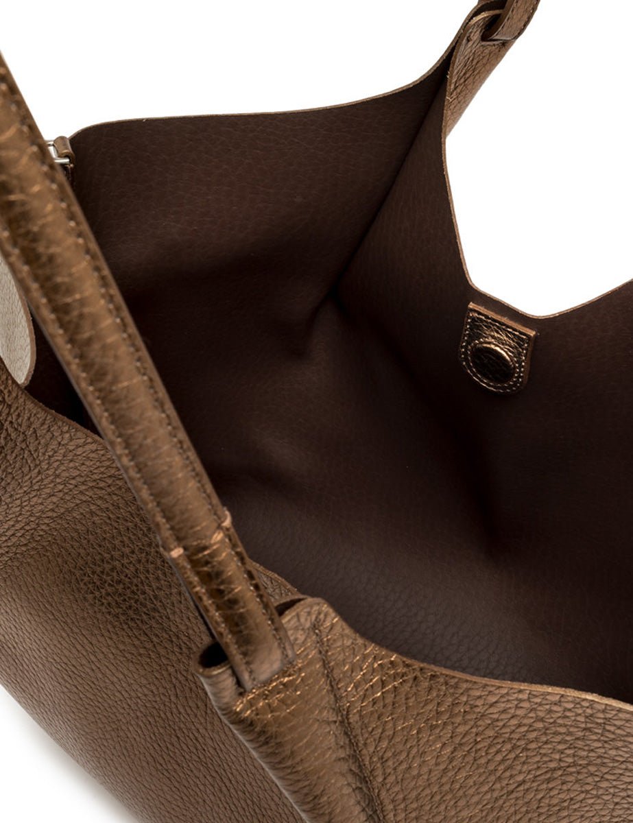 borsa dua pelle toasted moro - gianni chiarini - shopper