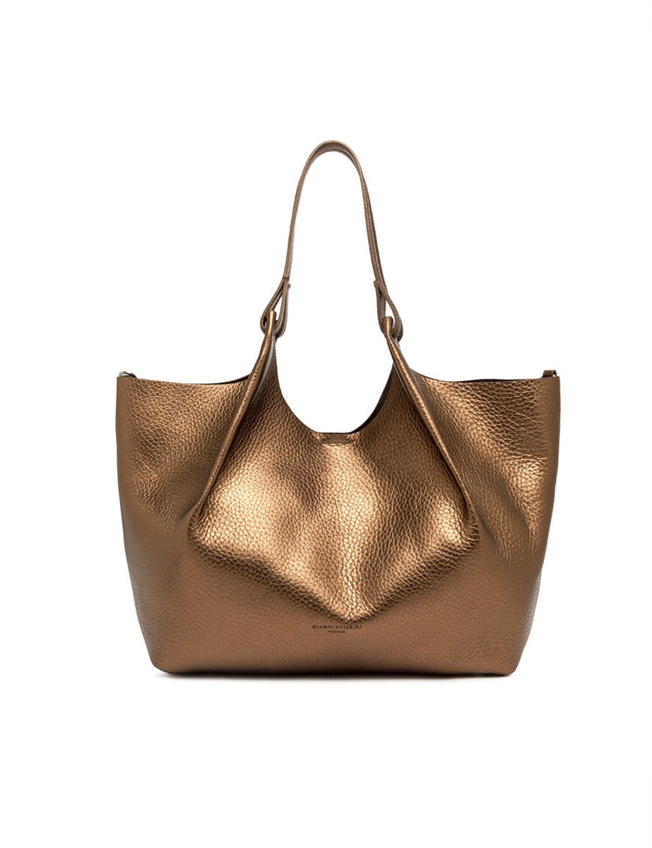 borsa dua pelle toasted moro - gianni chiarini - shopper