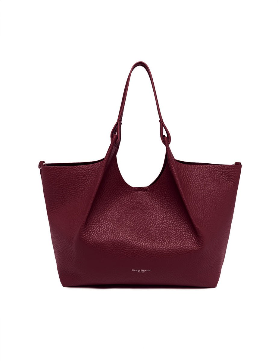 borsa dua pelle wine berry - gianni chiarini - shopper