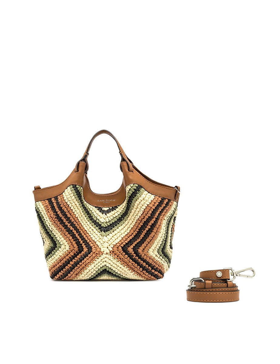 borsa dua rafia willow - gianni chiarini - clutch