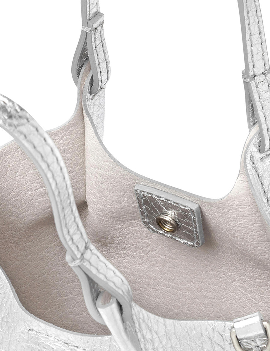 borsa dua silver sabbia - gianni chiarini - shopper