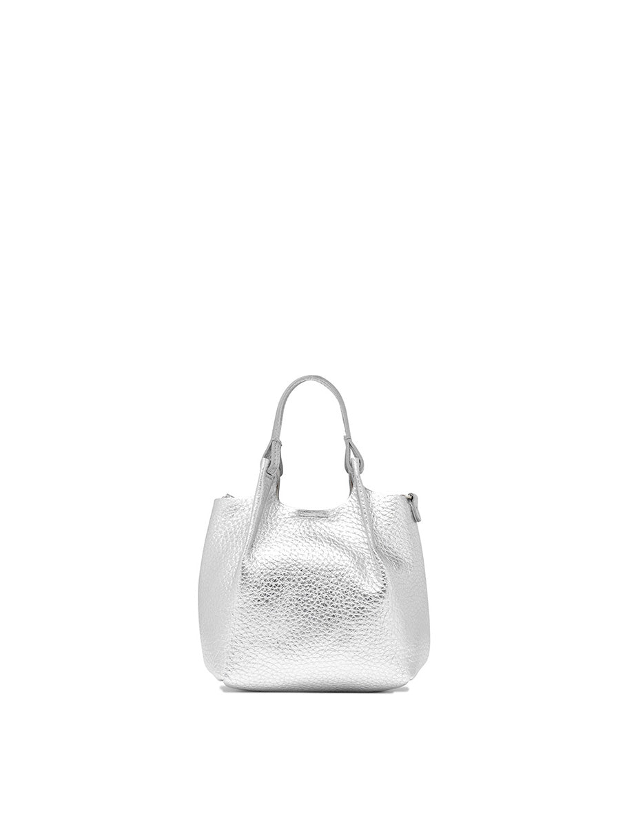 borsa dua silver sabbia - gianni chiarini - shopper