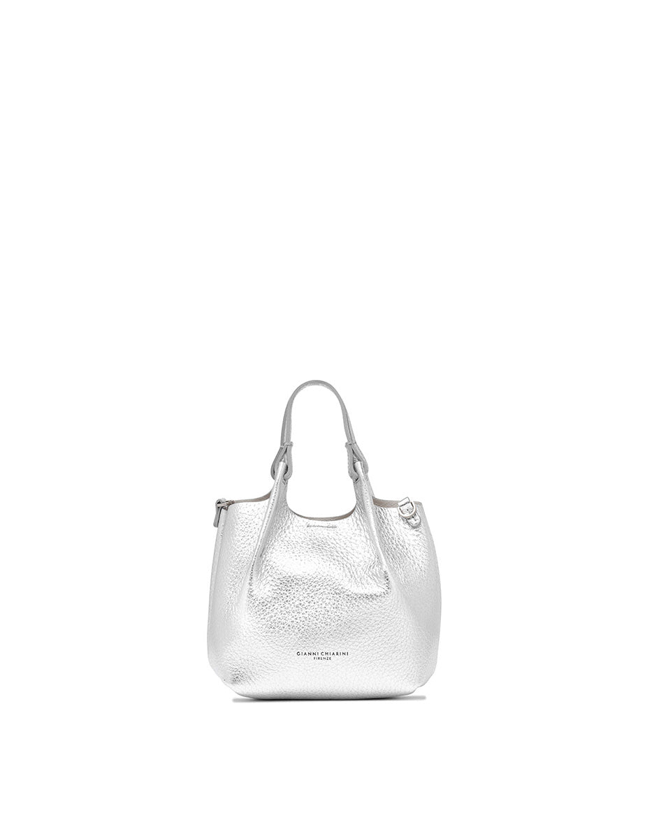 borsa dua silver sabbia - gianni chiarini - shopper