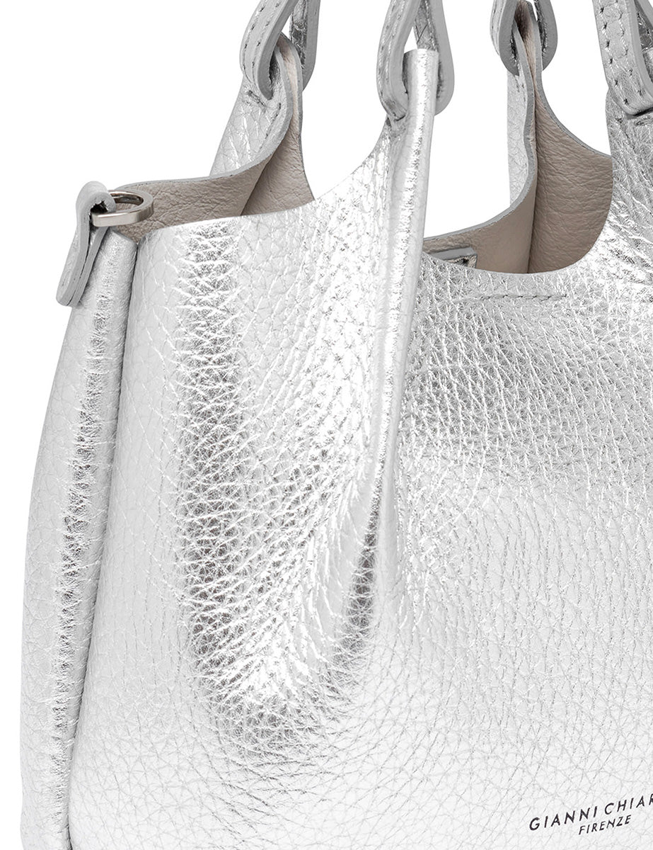 borsa dua silver sabbia - gianni chiarini - shopper