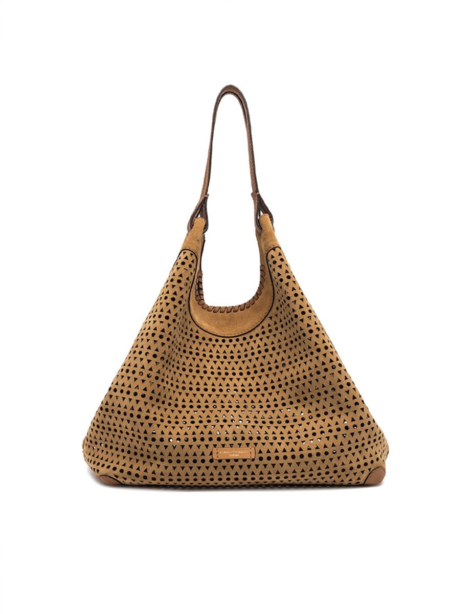 borsa dua traforata large peanut butter - gianni chiarini - shopper