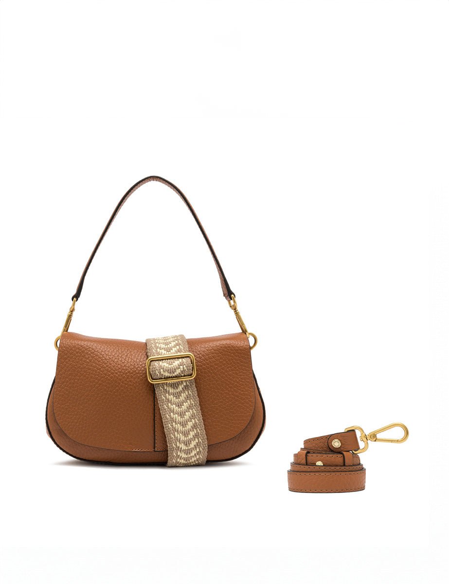 borsa helena round caramello - gianni chiarini - clutch